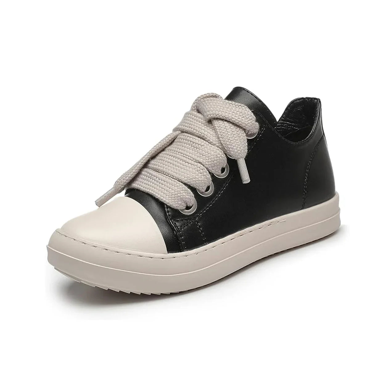 Men's Coarse Shoelaces, Low Cut Flat Bottom Casual Shoes, Minimalist College Style Sports Shoes